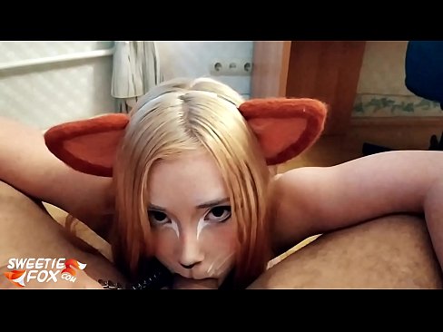 ❤️ Kitsune înghite pula și ejaculează în gură ❤️  at ro.robosexshop.ru ❌️❤